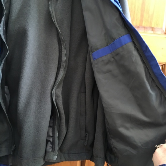 Lands End 3 in 1 Squall Jacket L Blue Gray - Picture 4 of 5